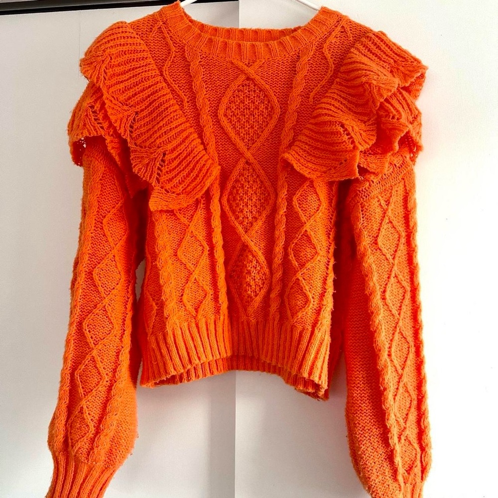Cozy ruffle sweater